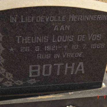 BOTHA Theunis Louis de Vos 1921-1969