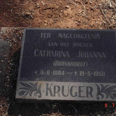 KRUGER Catharina Johanna nee BRONKHORST 1884-1958