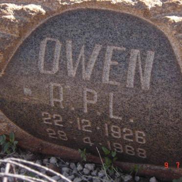 OWEN R.P.L. 1926-1968