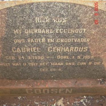 GOOSEN Gabriel Gerhardus 1890-1958