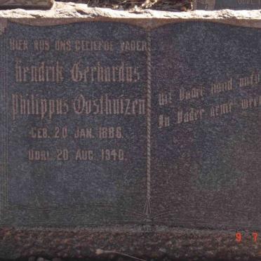 OOSTHUIZEN Hendrik Gerhardus Philippus 1866-1940