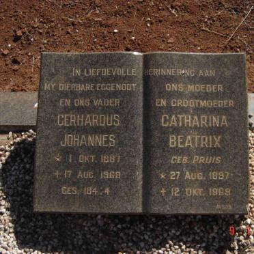 MEYER Gerhardus Johannes, de 1887-1968 &amp;  Catharina Beatrix PRUIS 1897-1969