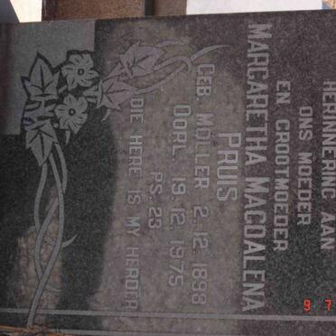 PRUIS Margaretha Magdalena nee MOLLER 1898-1975