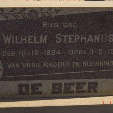 BEER Wilhelm Stephanus, de 1904-1969