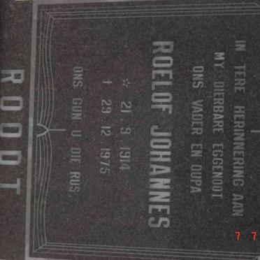 ROODT Roelof Johannes 1914-1975