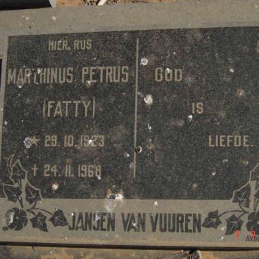 VUUREN Marthinus Petrus, Jansen van 1923-1968