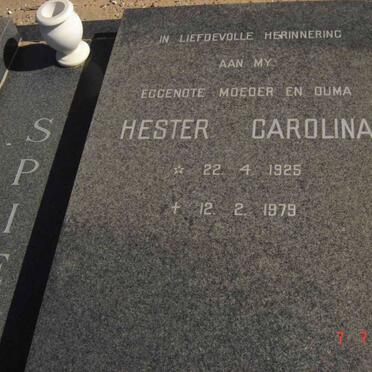 SPIES Hester Carolina 1925-1979