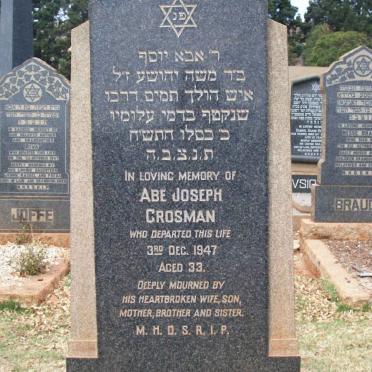 GROSMAN Abe Joseph -1947