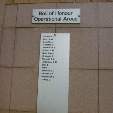 09. Roll of Honour - Operational areas