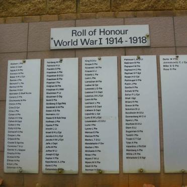 04. Roll of Honour World War I - 1914-1918