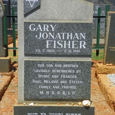 FISHER Gary Jonathan 1960-1981