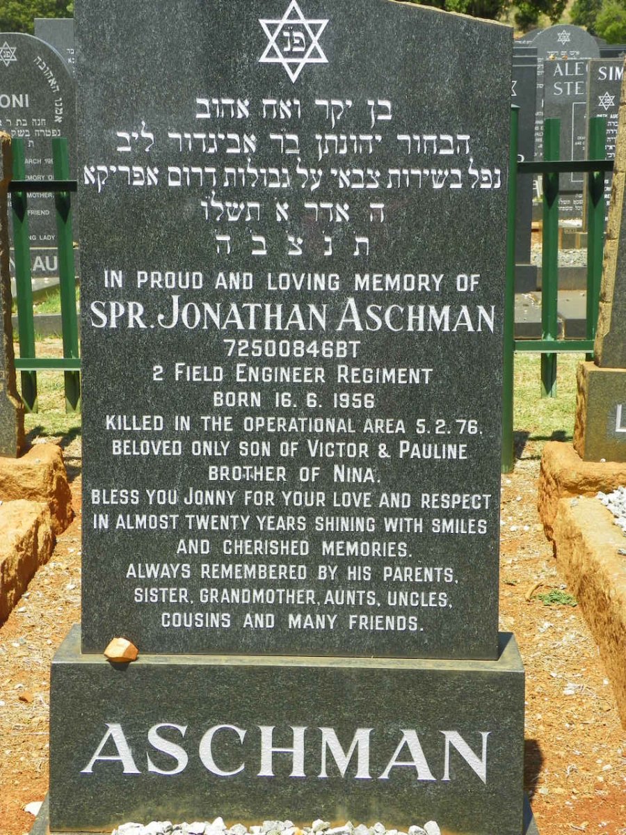 ASCHMAN Jonathan 1956-1976