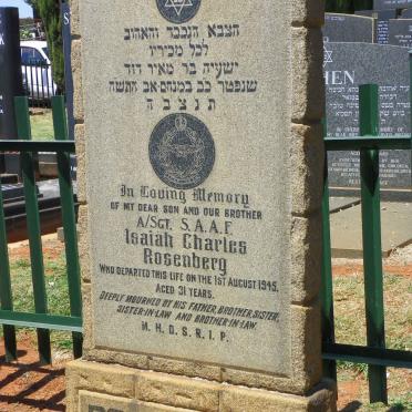 ROSENBERG Isaiah Charles -1945