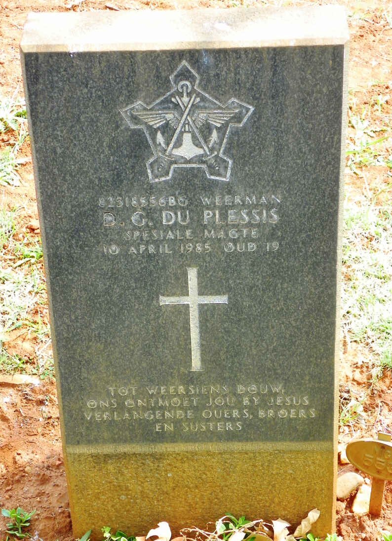 PLESSIS D.G., du -1985