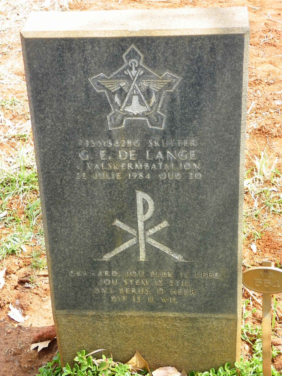 LANGE G.J., de -1984