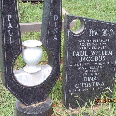 ? Paul Willem Jacobus 1912-1985 &amp; Dina Christina 1910-1994