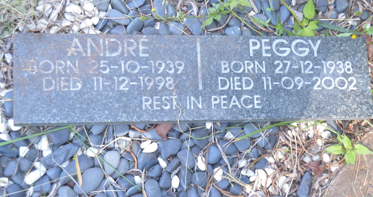 ? André 1939-1998 &amp; Peggy 1938-2002