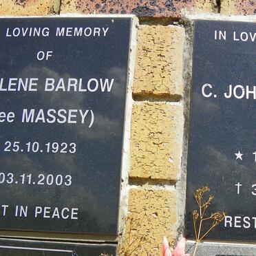 BARLOW C. John 1921-2010 &amp; Cyllene MASSEY 1923-2003