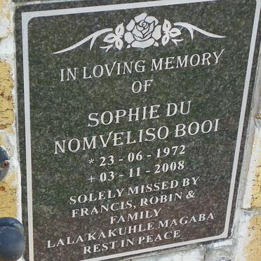 BOOI Sophie Du Nomveliso 1972-2008