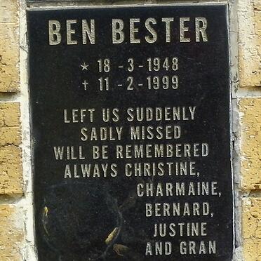BESTER Ben 1948-1999