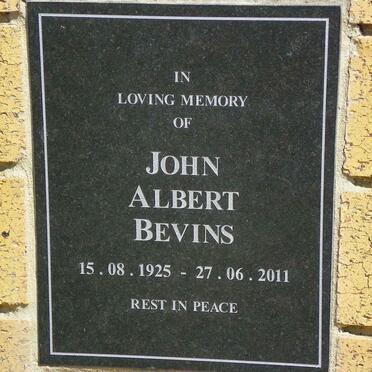 BEVINS John Albert 1925-2011