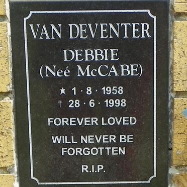 DEVENTER Debbie, van nee McCABE 1958-1998