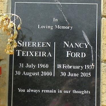 FORD Nancy 1937-2015 :: TEIXEIRA Shereen 1960-2000