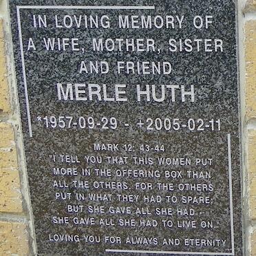 HUTH Merle 1957-2005