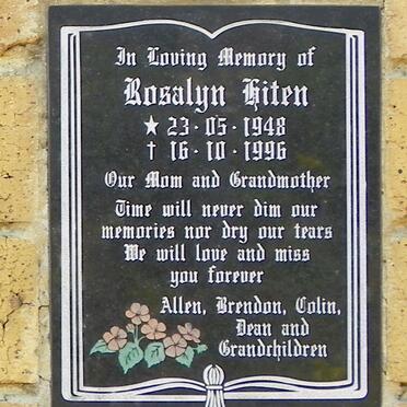 HITEN Rosalyn 1948-1996