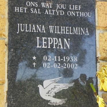 LEPPAN Juliana Wilhelmina 1938-2002