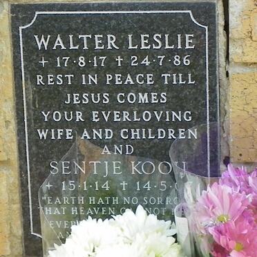 LESLIE Walter 1917-1986 &amp; Sentje Kooij 1914-200?