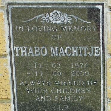 MACHITJE Thabo 1974-2009