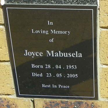 MABUSELA Joyce 1953-2005