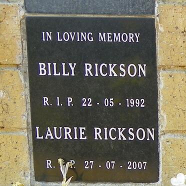 RICKSON Billy -1992 :: RICKSON Laurie -2007