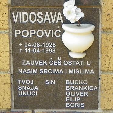 VIDOSAVA Popovic 1928-1998