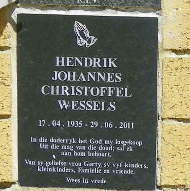 WESSELS Hendrik Johannes Christoffel 1935-2011