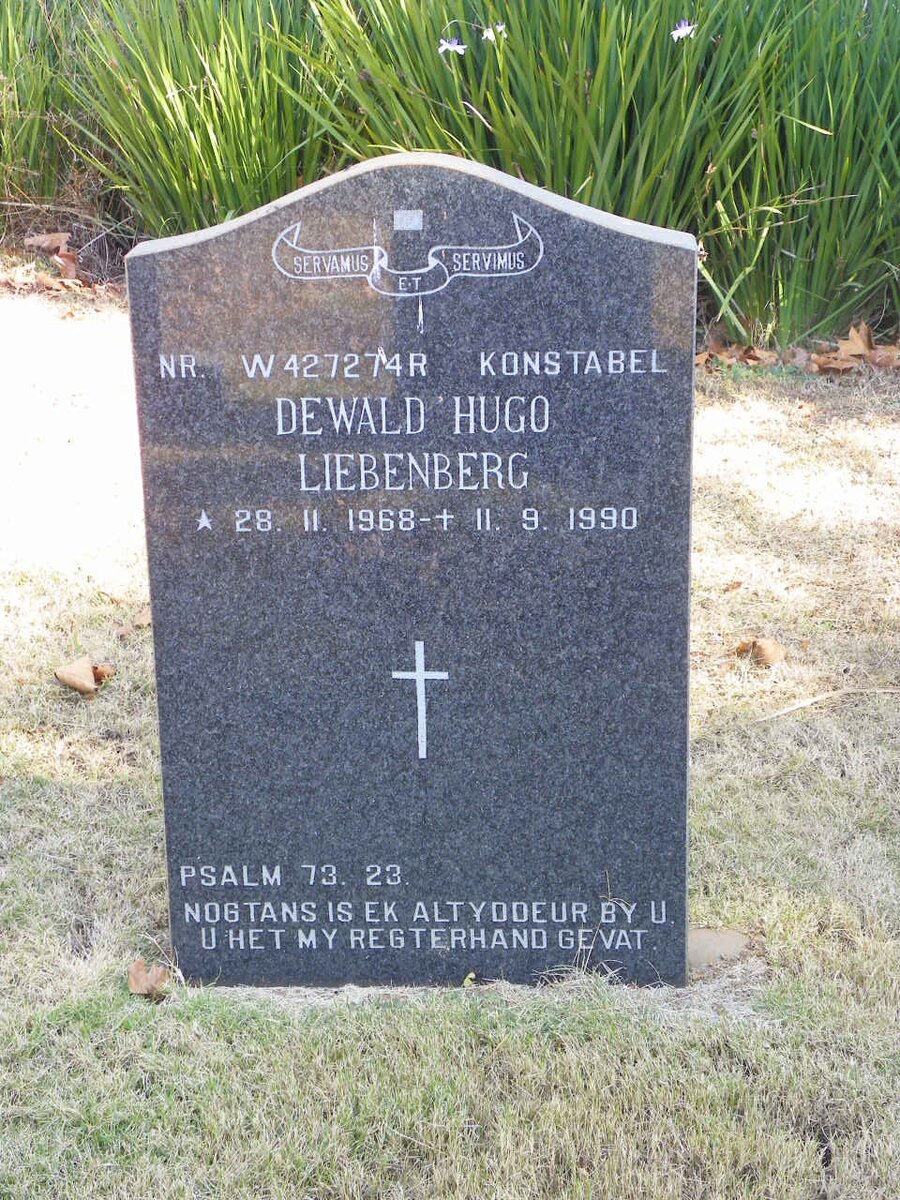 LIEBENBERG Dewald Hugo 1968-1990