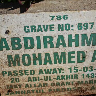 ALI Abdirahman Mohamed -2012