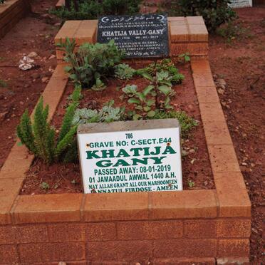 GANY Khatija, VALLY 1936-2019