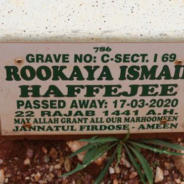 HAFFEJEE Rookaya Ismail -2020