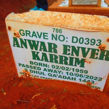 KARRIM Anwar Enver 1959-2022