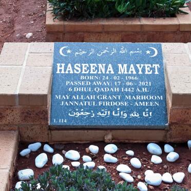 MAYET Haseena 1966-2021