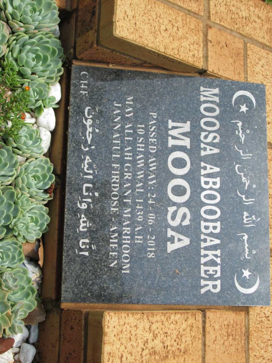 MOOSA Moosa Aboobaker -2018