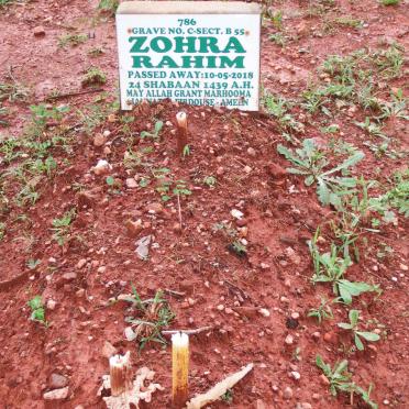 RAHIM Zohra -2018