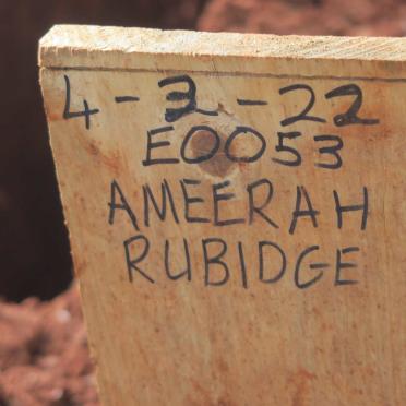 RUBIDGE Ameerah -2022