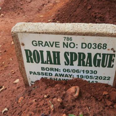 SPRAGUE Rolah 1930-2022