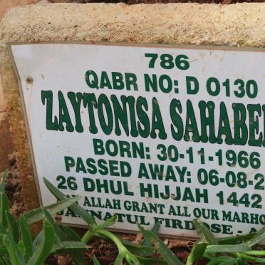 SAHABEDEN Zaytonisa 1966-2021