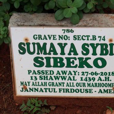 SIBEKO Sumaya Sybil -2018