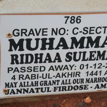 SULEMAN Muhammad Ridhaa -2019