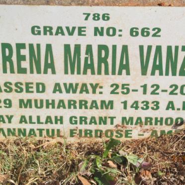 VANZYL Zerena Maria -2011